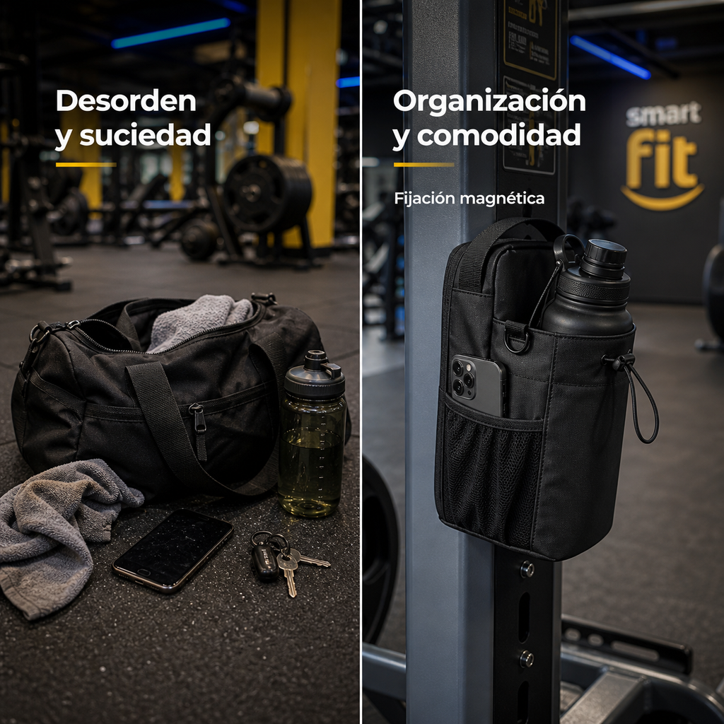 Bolso Magnético GymBag™ — Se Pega a tu Máquina del Gym
